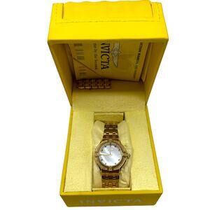 Invicta Pro Diver Women’s Gold Tone Diamond Accent Watch with Box